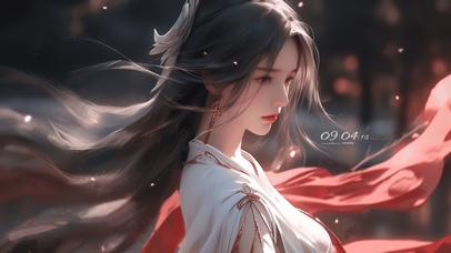 4K唯美古风清纯气质少女