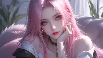 4K清纯粉发女神阿狸