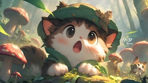 森林探险的猫咪