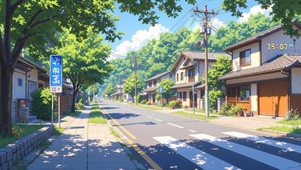 宁静夏日街道
