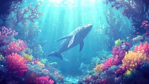 海底鲸鱼珊瑚世界