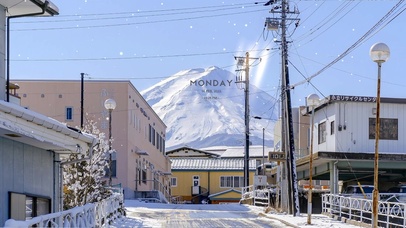 治愈唯美冬季日式小镇