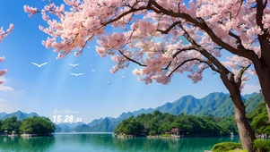 唯美西湖风景	