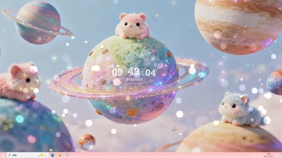 宇宙中的彩毛萌萌仓鼠