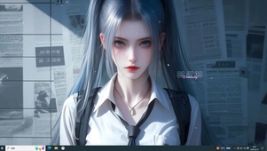 双马尾报纸女孩主题
