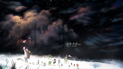 4k 唯美梦幻冬季星空女孩