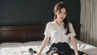 清纯学生装少女