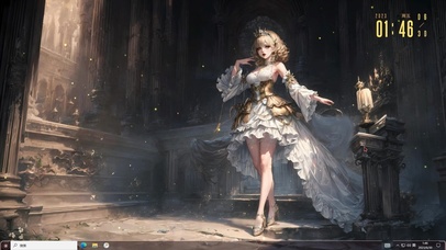 4k金发连衣裙美少女