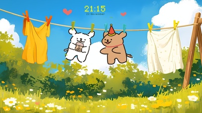 4K 线条小狗~给我喝一口嘛