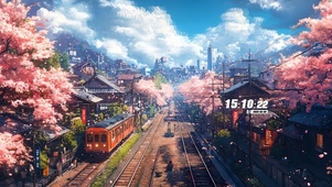 唯美樱花铁道