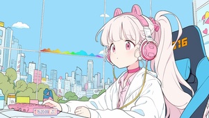 可爱电竞少女