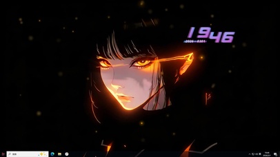 4k炫酷橙色眼睛美女