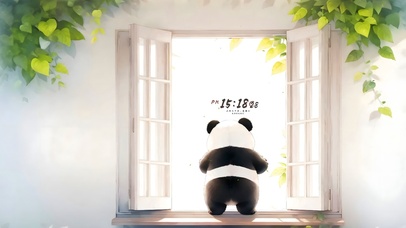 4k窗台熊猫