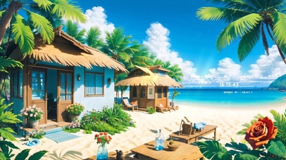 4k 静谧度假海边