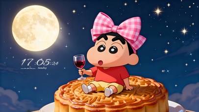 月满中秋可爱小新