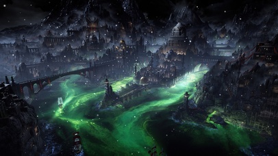 4K唯美治愈梦幻动漫城市雪景