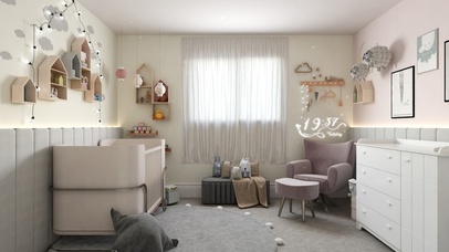 治愈小清新婴儿房间