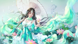 古风荷花仙女