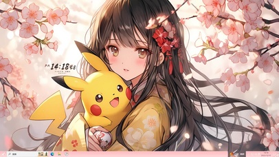 唯美樱花治愈美女