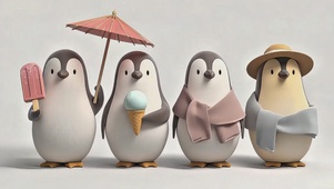 四只小企鹅