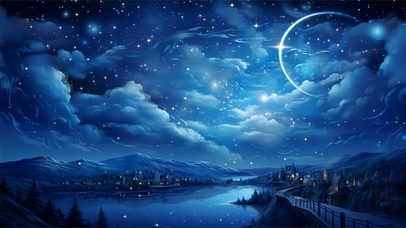 唯美治愈星月夜