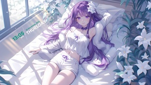 紫发动漫女孩