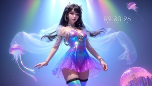 唯美水中女生