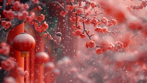 红色喜庆梅花
