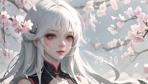 汉服樱花少女