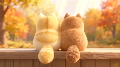 深秋梦事 | 看景的两只小胖橘