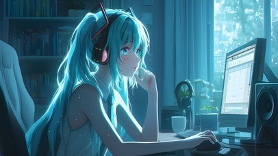 双马尾电竞少女