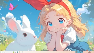 小女孩和小兔