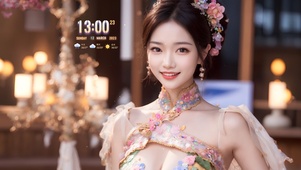 4k唯美古风旗袍女生