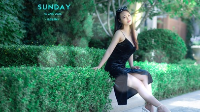 长裙大白腿小姐姐