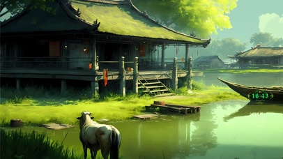 清新 护眼村庄 春