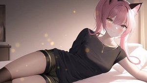 居家猫耳女孩