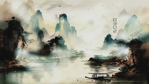 水墨山水古风壁纸