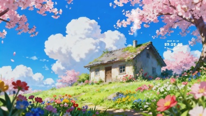 樱花树下的小屋