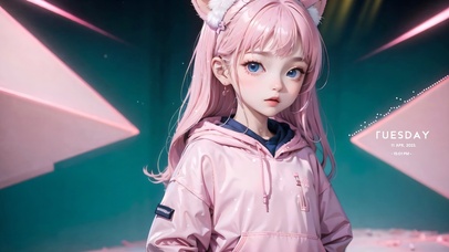 4k可爱时装女孩