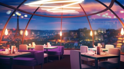 下雨的空中花园酒吧