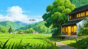 稻田边惬意别墅