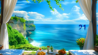 蔚蓝壮观白云海洋