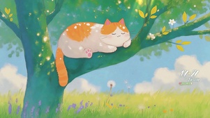 慵懒小猫（时钟版）