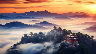 4K 唯美古韵祥云