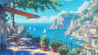 宁静祥和的海边小镇