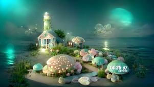 绿色荧光小屋