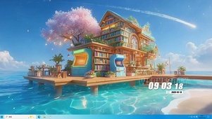 海岛小屋桌面主题