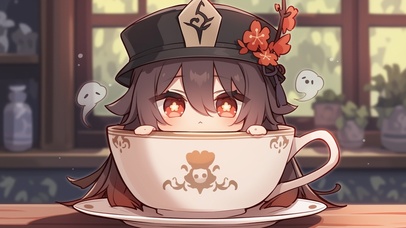 原神壁纸丨胡桃丨茶杯人丨