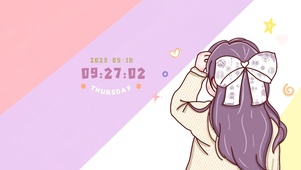 紫发卡通少女