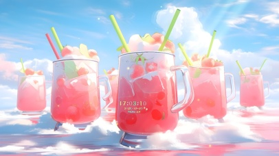 清新草莓奶昔